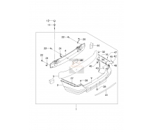 A96190312-FASCIA A-BUMPER,RR (NO.2)