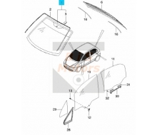 96599358-ПРЕДНО ВЕТРОБРАНСКО СТАКЛО / СПАРК (М200)
