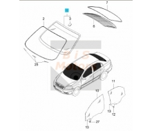 EC96648413-GLASS A-W/SHIELD T250/T255