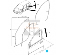 96541722 - MOLDING A-OTR CHANNEL,FRT