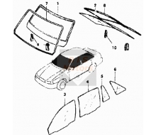 90239836 GLASS-REAR FIXED WINDOW